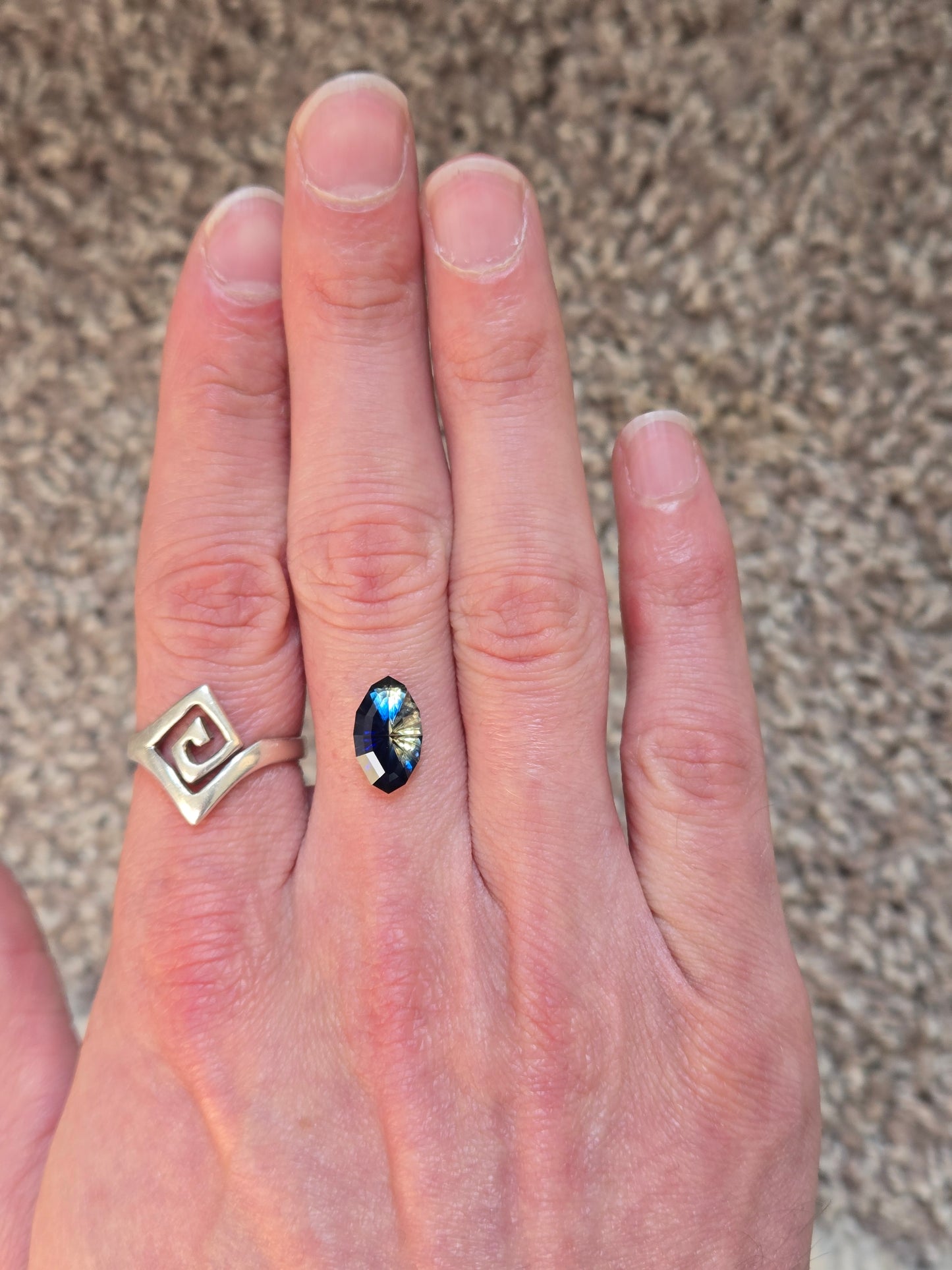 2.22 Carat Fantasy Cut Natural Parti Sapphire