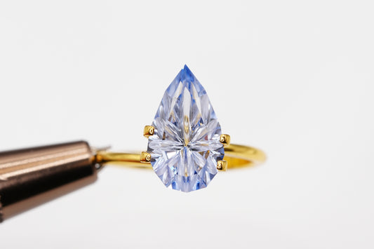 4.1 Carat Fantasy Cut Two-Toned Light Blue Lab Sapphire