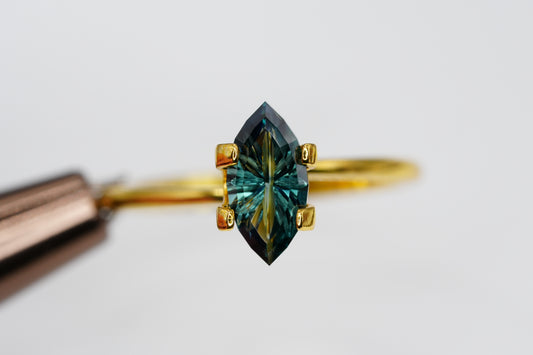 1.22 Carat Fantasy Cut Natural Teal Sapphire