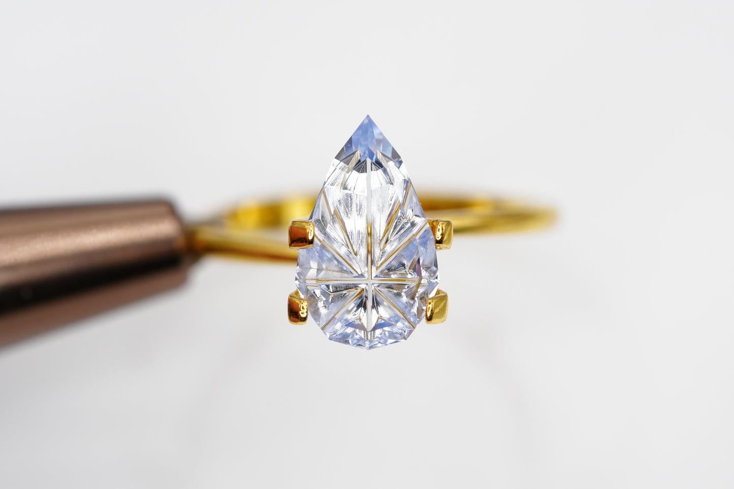 2 Carat Fantasy Cut Two-Toned Light Blue Lab Sapphire