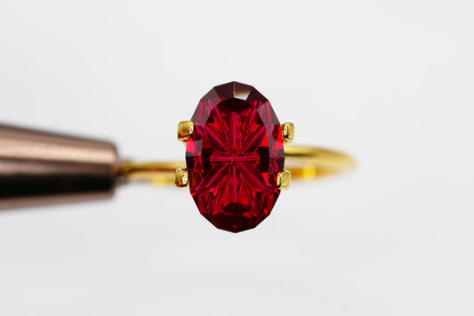 3.5 Carat Fantasy Cut Pigeon Blood Lab Ruby