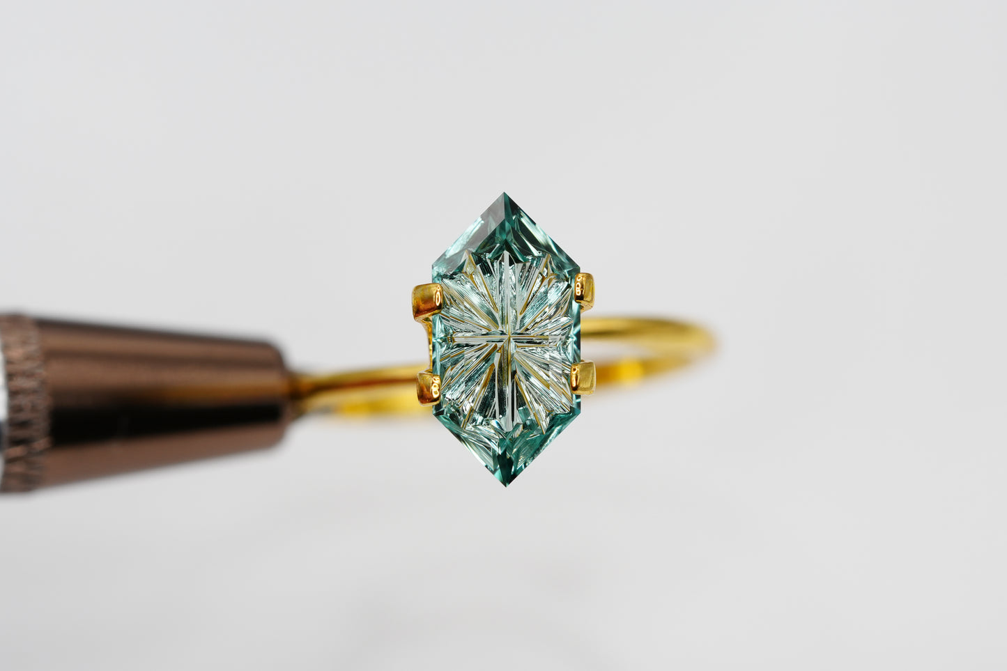 2.26 Carat Fantasy Cut Dark Green Lab Sapphire