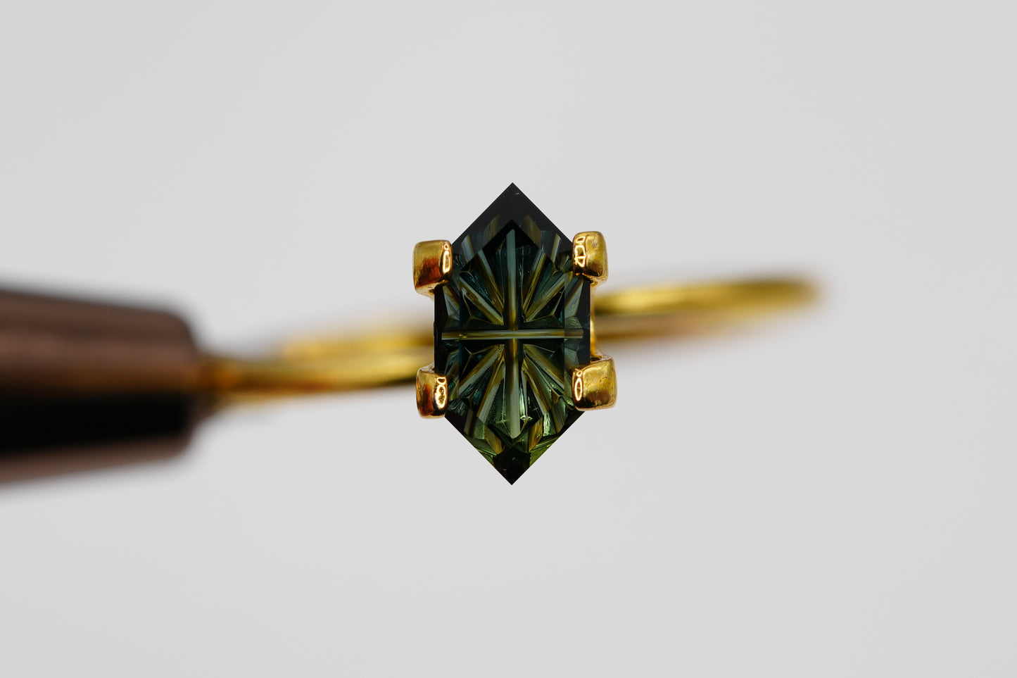 0.95 Carat Fantasy Cut Natural Dark Parti Sapphire