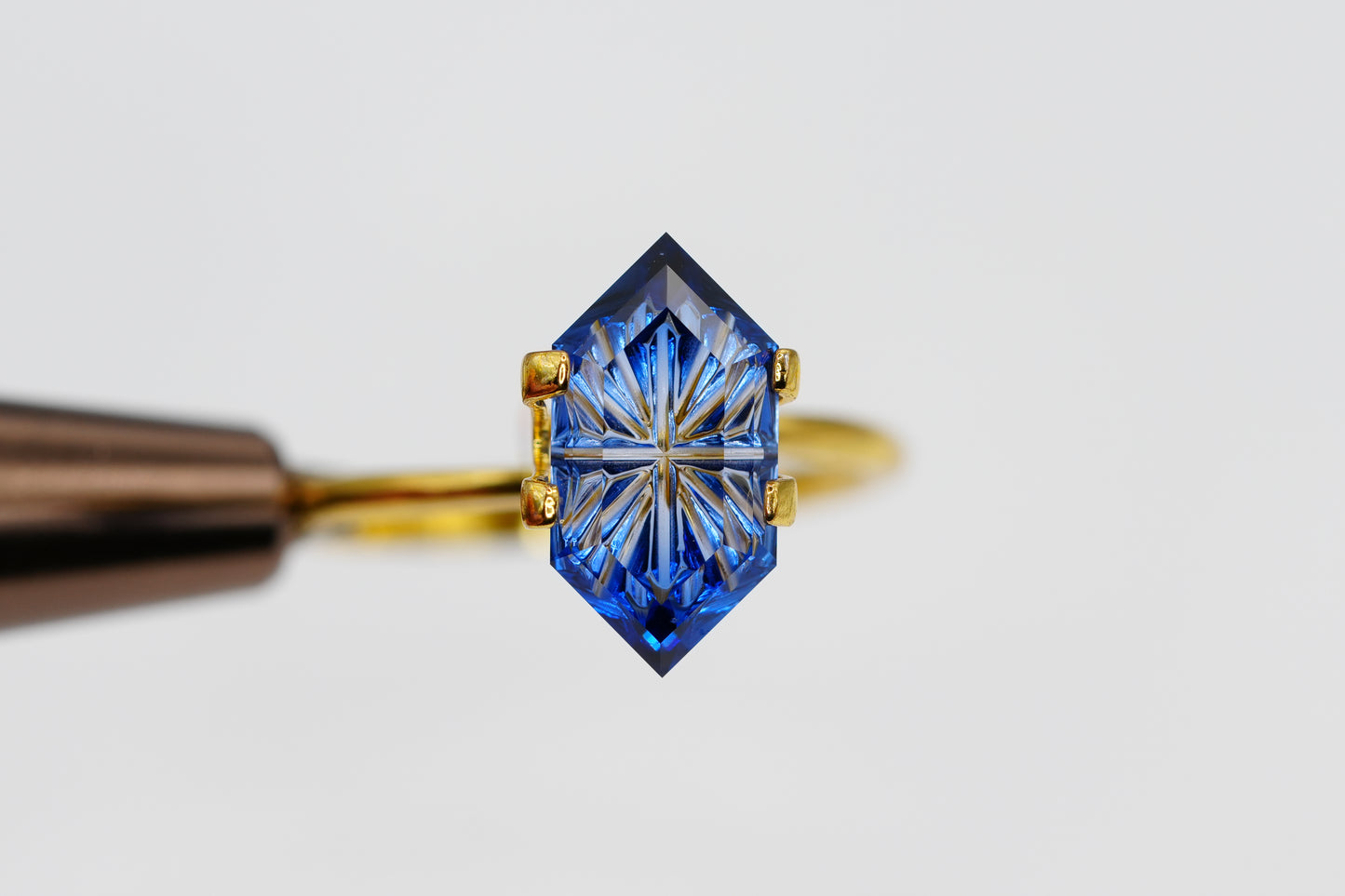 3.19 Carat Fantasy Cut Blue Lab Sapphire
