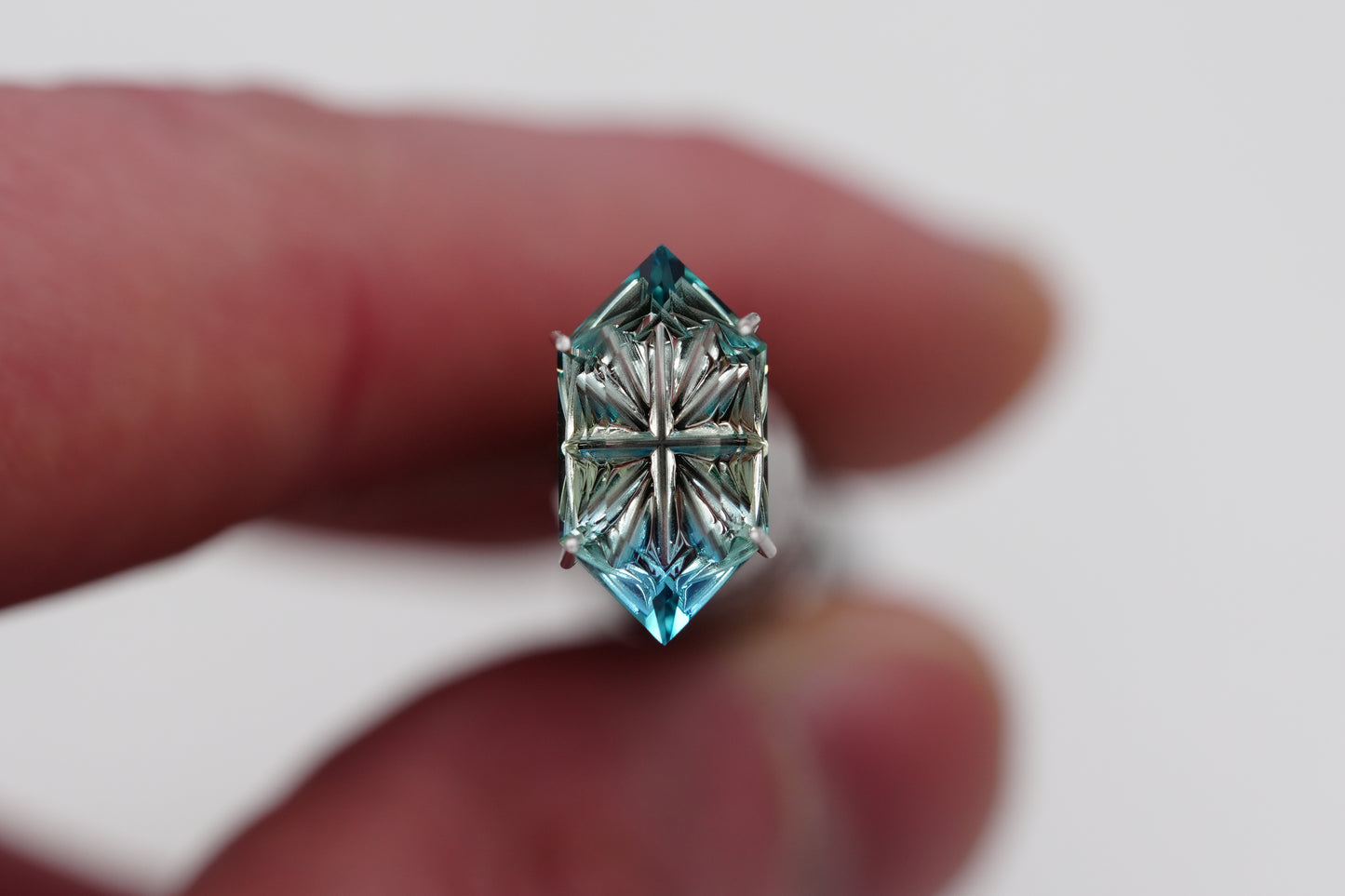 2.8 Carat Blue/Green Paraiba Parti Fantasy Lab Sapphire