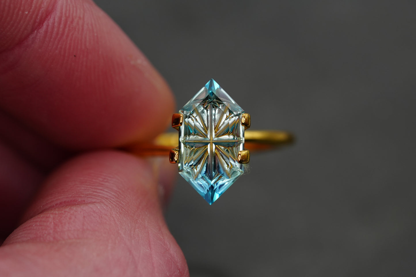 2.8 Carat Blue/Green Paraiba Parti Fantasy Lab Sapphire
