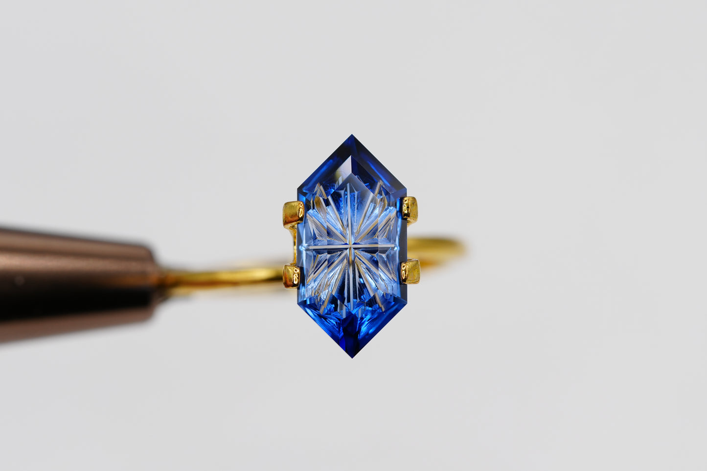 3.04 Carat Fantasy Cut Blue Lab Sapphire