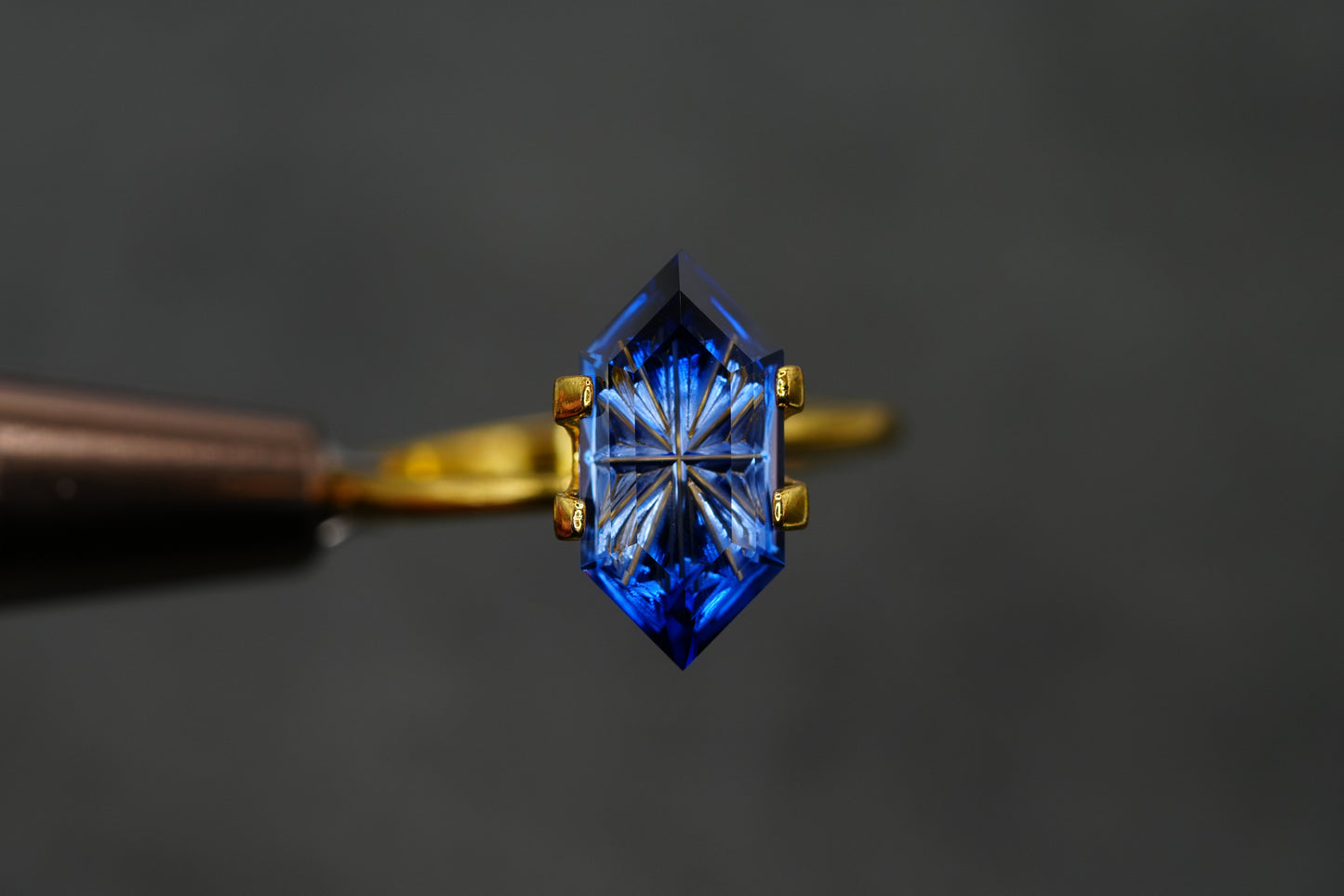 3.04 Carat Fantasy Cut Blue Lab Sapphire