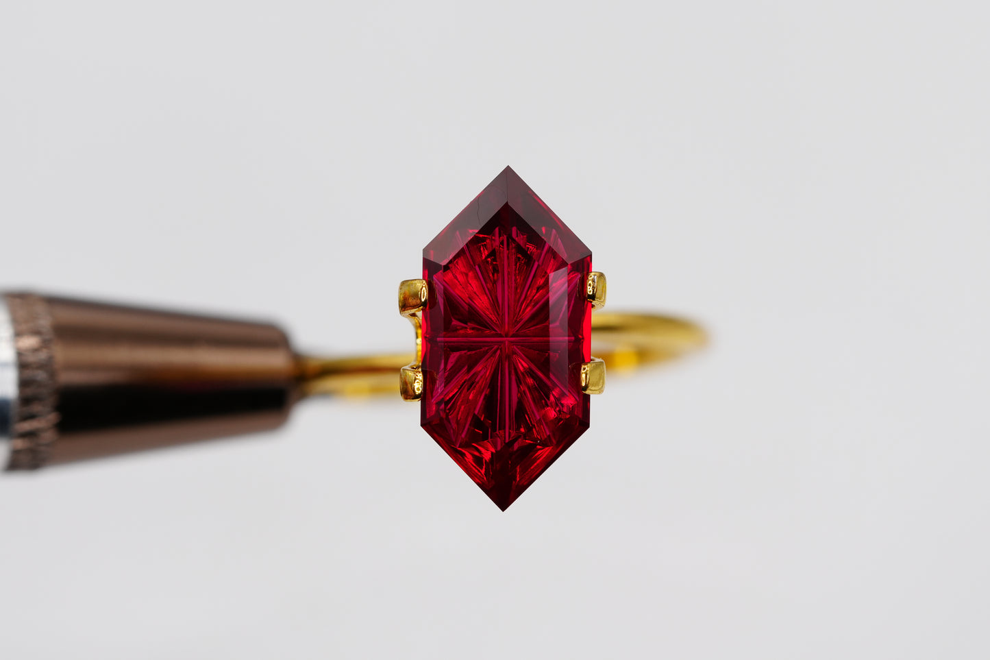 3.7 Carat Fantasy Cut Pigeon Blood Lab Ruby