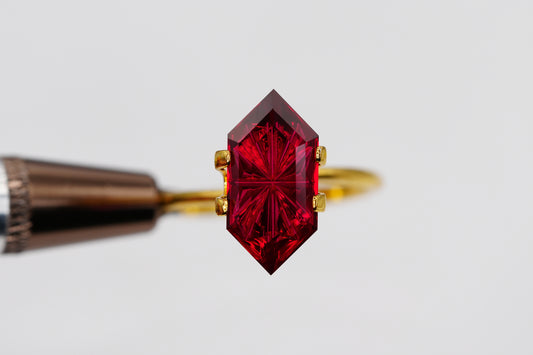 3.7 Carat Fantasy Cut Pigeon Blood Lab Ruby