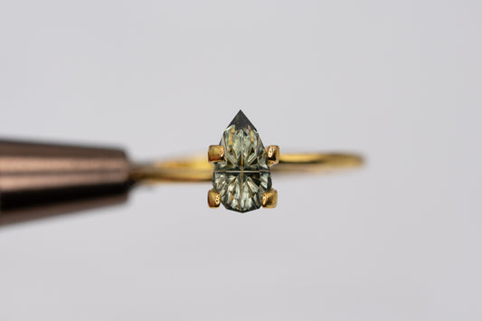 1 Carat Fantasy Cut Natural Forest Green/ Blue Sapphire