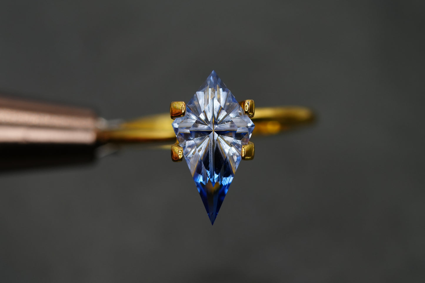 1.65 Carat Fantasy Cut Blue Parti Lab Sapphire