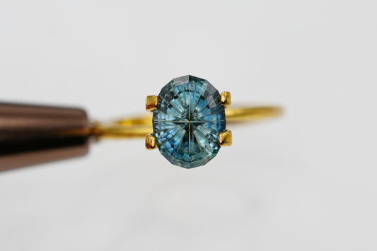 2.38 Carat Fantasy Cut Natural Teal Sapphire
