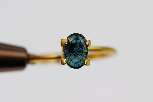 1.14 Carat Fantasy Cut Natural Teal Sapphire