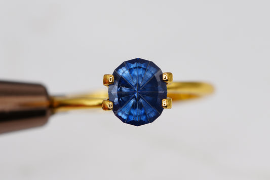 1.3 Carat Fantasy Cut Blue Lab Sapphire