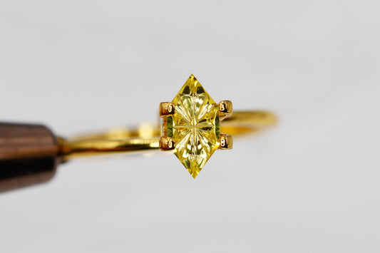 0.62 Carat Fantasy Cut Natural Yellow Sapphire