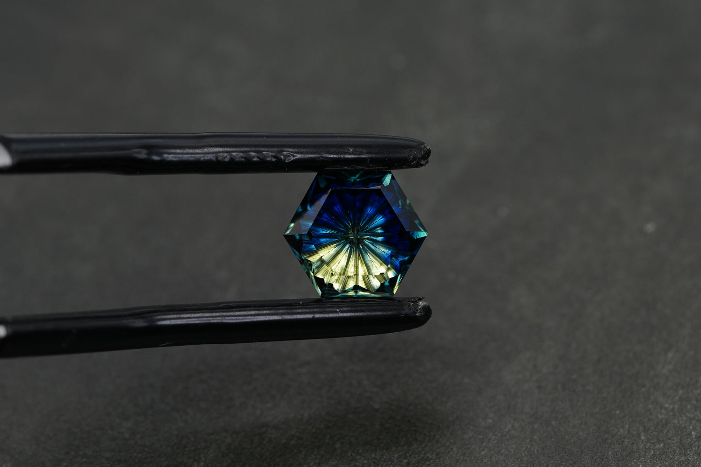 1.45 Carat Fantasy Cut Parti Blue/Yellow Natural Sapphire